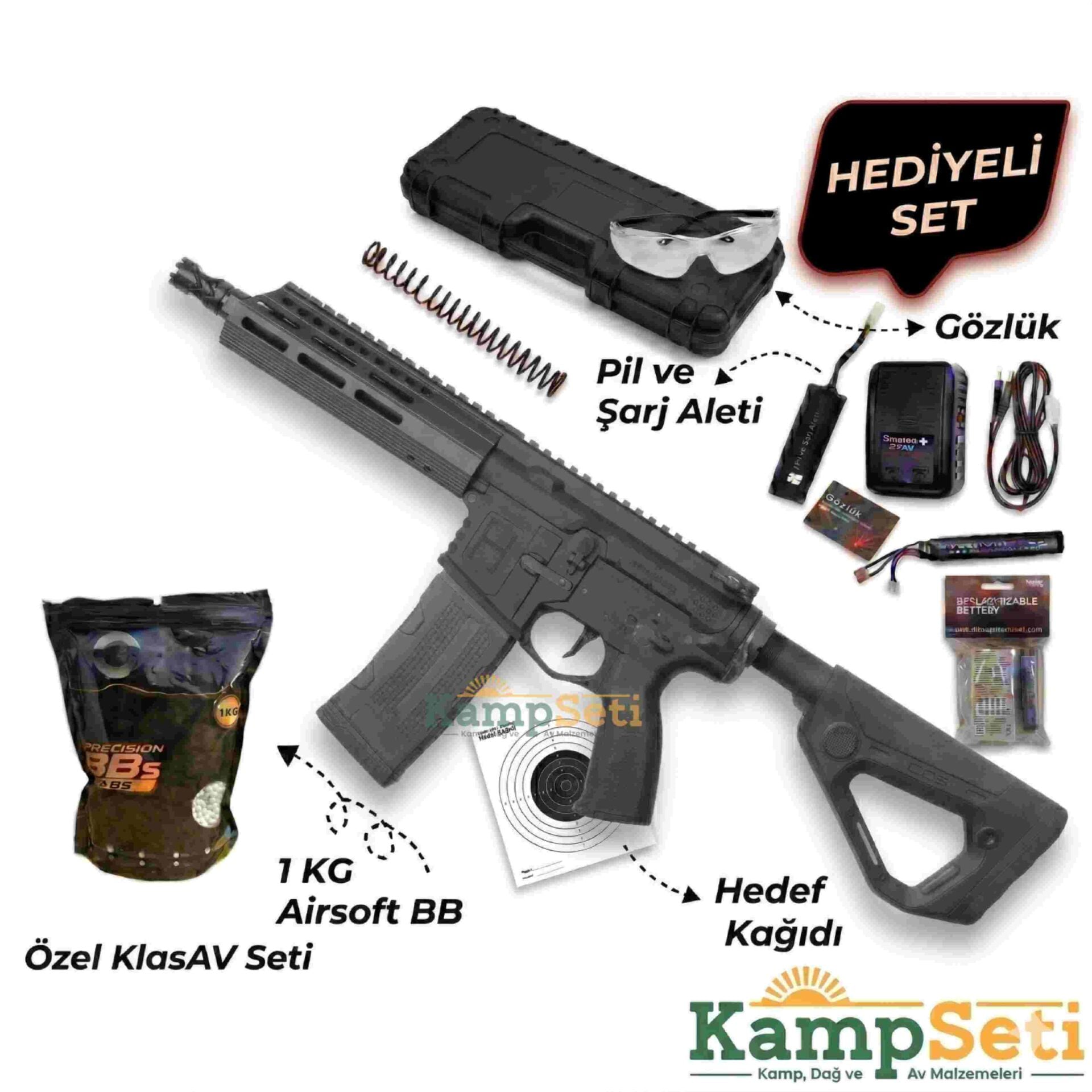 ASG Hybrid Series Full Metal H-15 CQB Siyah AEG Airsoft Tüfek