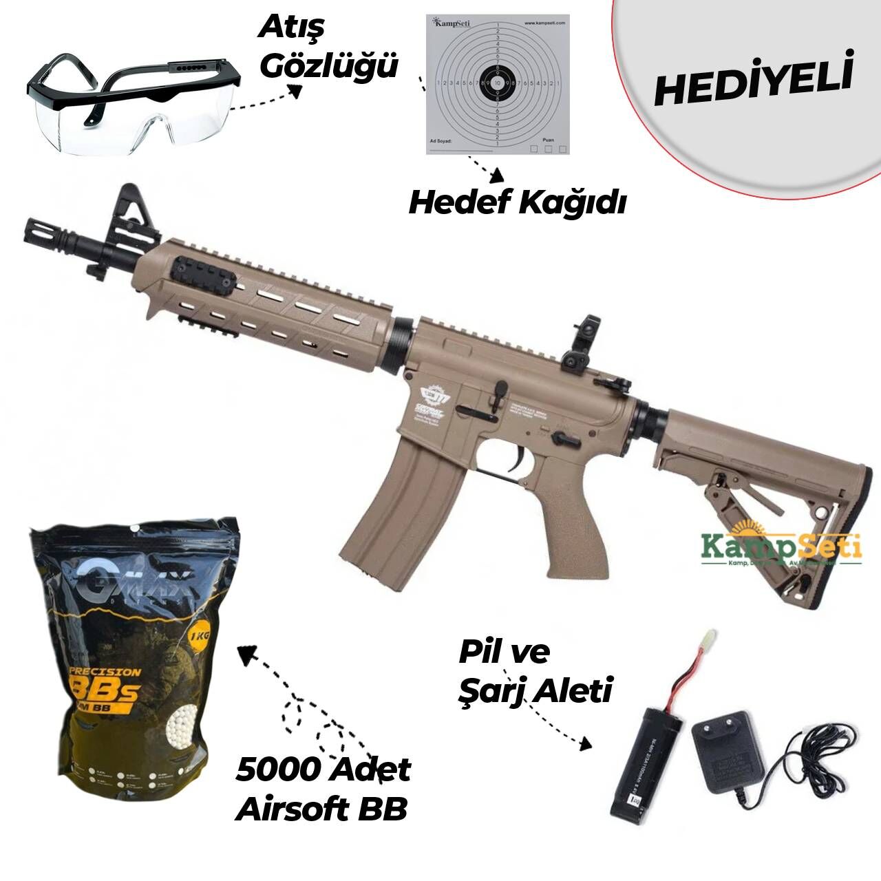 GG CM16 MOD0 AEG Airsoft Tüfek Desert Tan