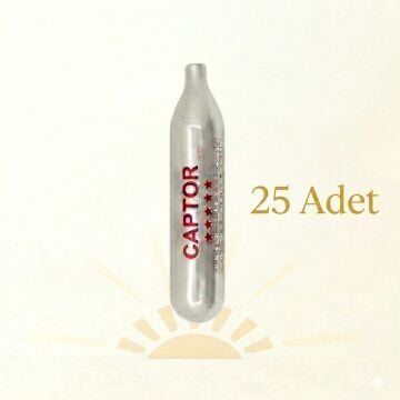 Captor 12 Gram CO2 Havalı Tabanca ve Airsoft Tüpü 25 Adet