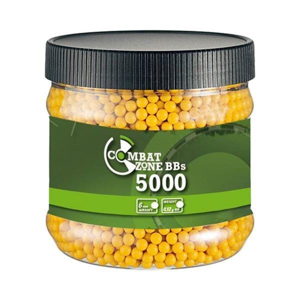 COMBAT ZONE Plastik Airsoft BB 6 mm. 0,12 gr Sarı 5000 Adet