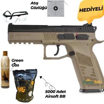 ASG CZ P09 Siyah-Çöl Blowback Airsoft Tabanca