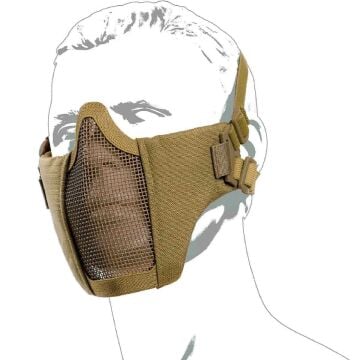 ASG Metal Mesh Çene ve Ağız Korumalı Tan Airsoft Maskesi
