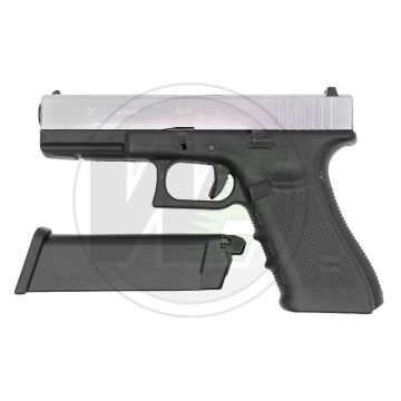 WE Glock 17 Gen4 Gümüş Blowback Airsoft Tabanca Greengas