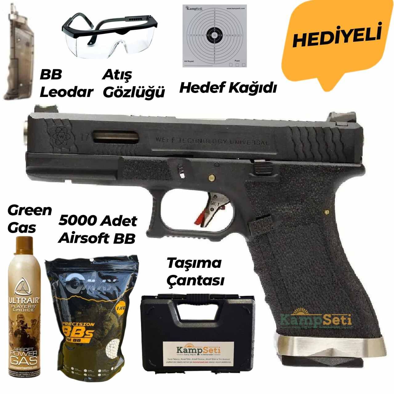 WE Glock 17 T5 Blowback Airsoft Tabanca 6mm