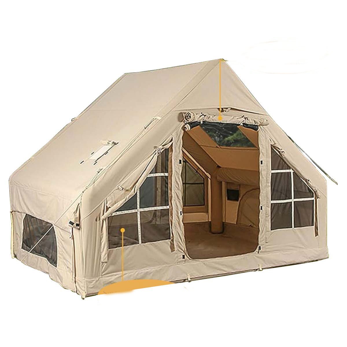 MoniCamp 6 Kişilik 4 Mevsim Şişme Kamp Çadırı 6m2