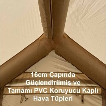 MoniCamp 6 Kişilik 4 Mevsim Şişme Kamp Çadırı 6m2