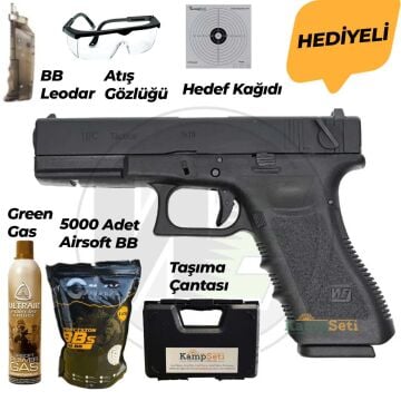 WE Glock 18C Gen3 BK Blowback Airsoft Tabanca Siyah