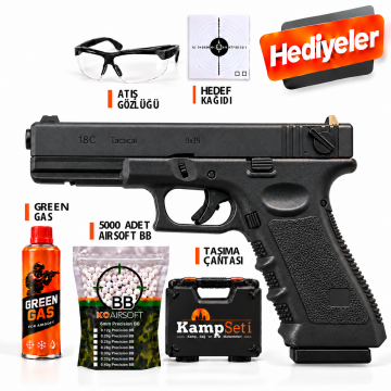 WE Glock 18C Gen3 BK Blowback Airsoft Tabanca Siyah
