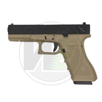 WE Glock 18C Gen 3 Blowback Airsoft Tabanca Tan/Siyah