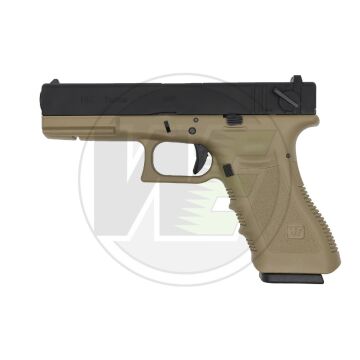 WE Glock 18C Gen 3 Blowback Airsoft Tabanca Tan/Siyah