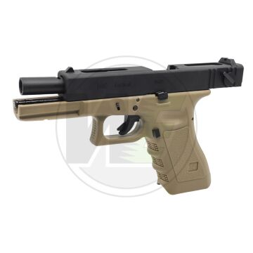 WE Glock 18C Gen 3 Blowback Airsoft Tabanca Tan/Siyah
