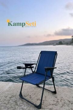 Kampseti 4 Adet Katlanır Kamp Sandalyesi-Karışık-Taşınabilir Piknik Bahçe Sandalyesi