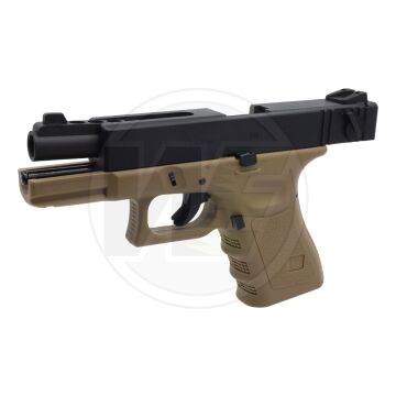 WE Glock 23 Gen3 Blowback Airsoft Tabanca Tan/Siyah