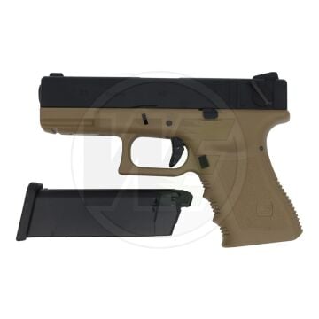 WE Glock 23 Gen3 Blowback Airsoft Tabanca Tan/Siyah