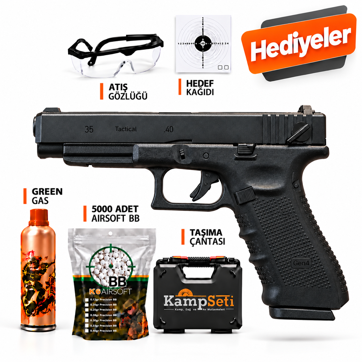 WE Glock 35 Gen4 BK Blowback Airsoft Tabanca 6mm