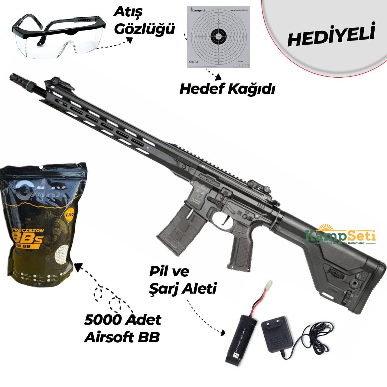 ICS Airsoft CXP-MARS.II DMR S3 Airsoft Tüfek Siyah