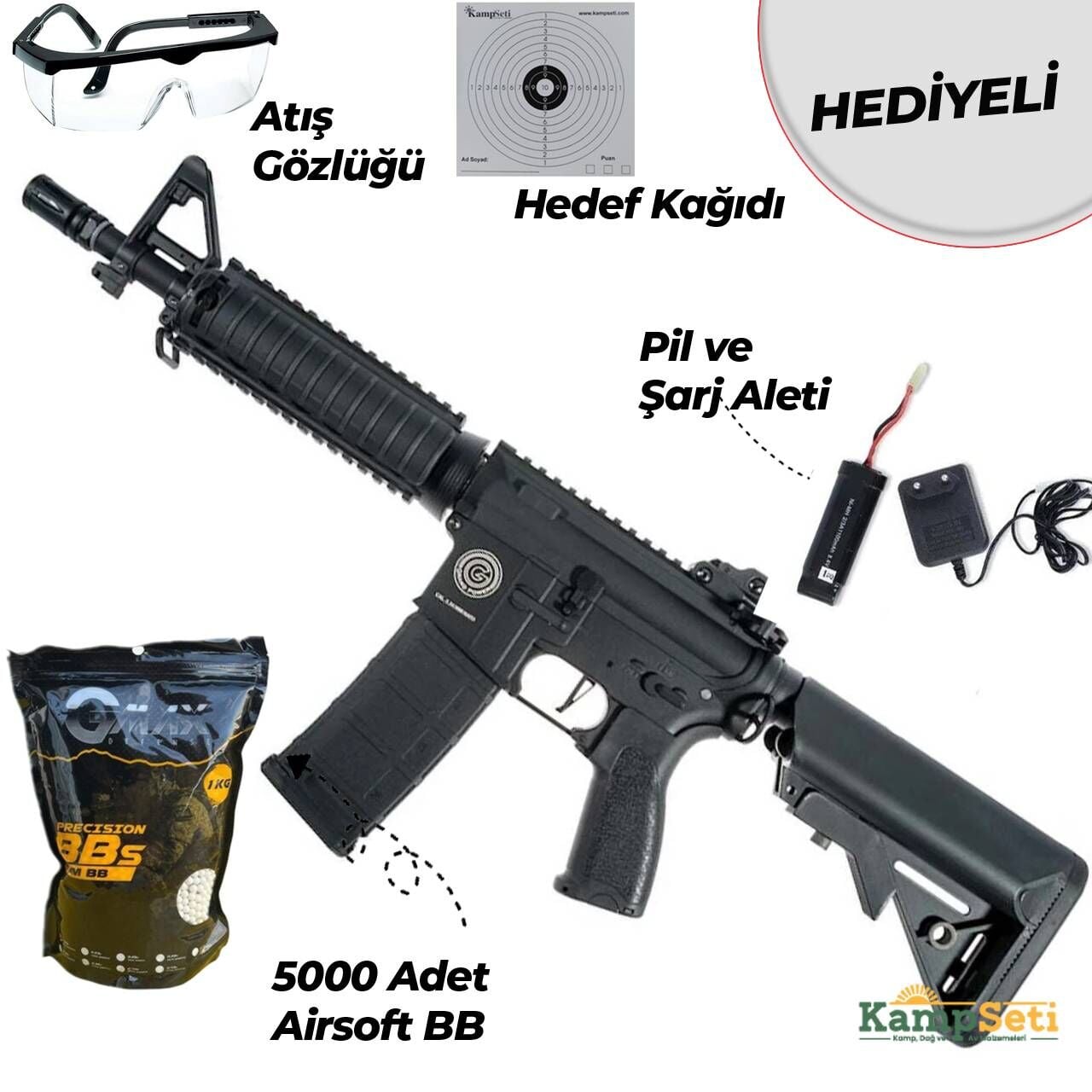 Delta Armory Grand Power M4 CQB-R Charlie Airsoft Tüfek Siyah