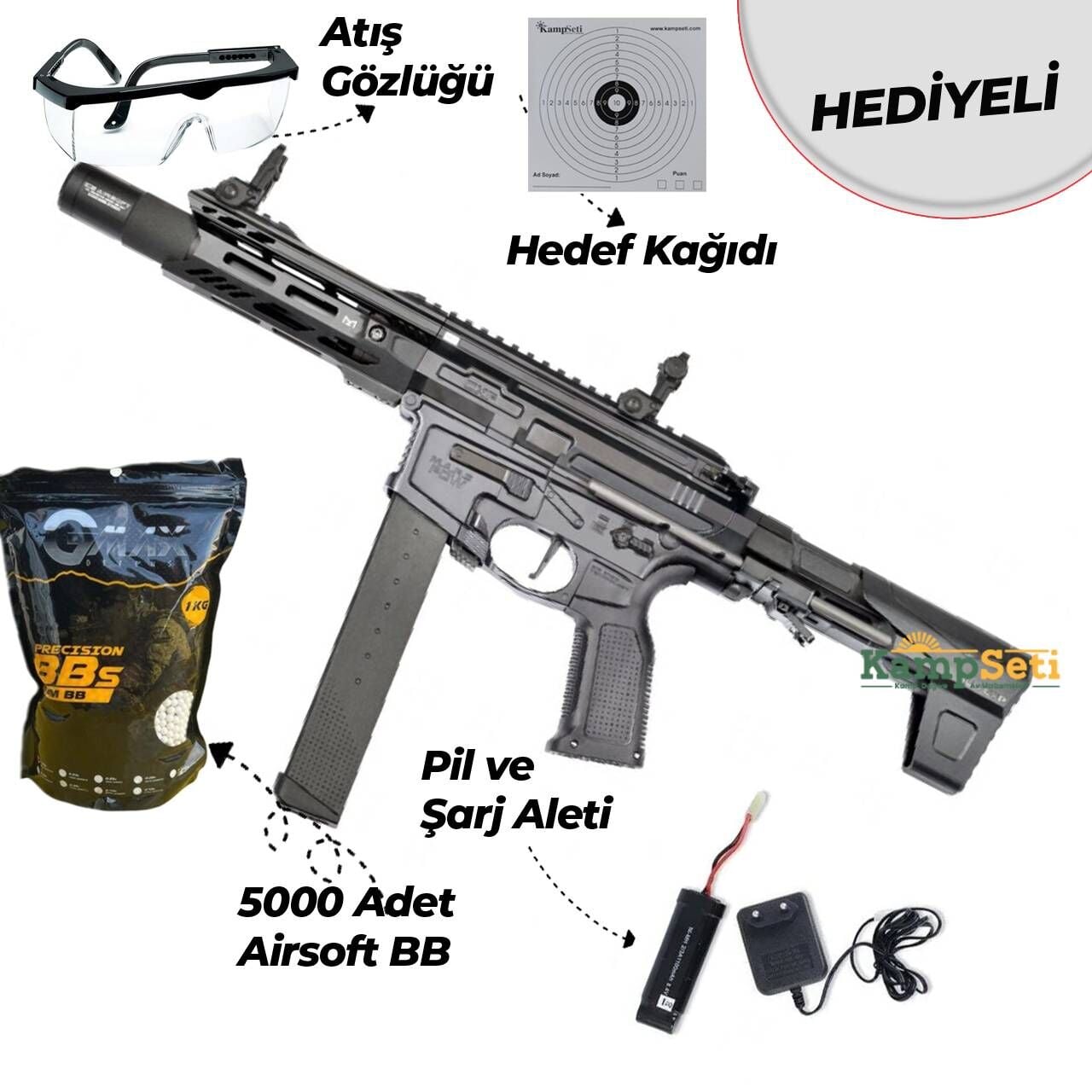 ICS Airsoft CXP-MARS PDW9 S3 Airsoft Tüfek Siyah