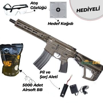 ICS Airsoft EMG X Daniel Defense DD4 MK18 RIII S3 Airsoft Tüfek Coyote