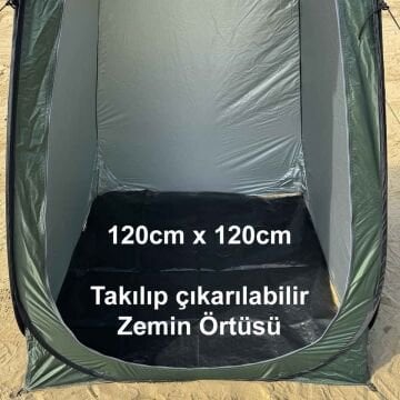 MoniCamp Çok Amaçlı Kamp WC Duş Giyinme Çadırı Zemin Matlı
