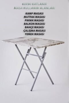 KampSeti 60x90 Katlanır Masa Efes-Yemek ve Çalışma Masası-Piknik ve Kamp Masası