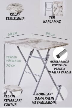 KampSeti 60x90 Katlanır Masa Efes-Yemek ve Çalışma Masası-Piknik ve Kamp Masası