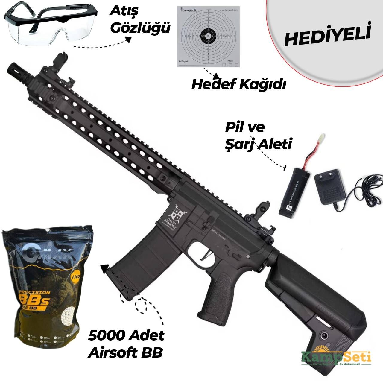 Delta Armory AR15 URX 3 12'' Bravo Airsoft Tüfek Siyah