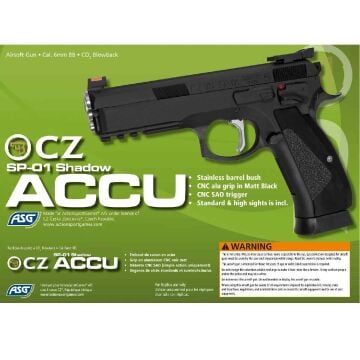 ASG CZ SP01 Shadow ACCU CO2 Blowback Airsoft Tabanca