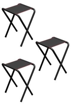 3 Adet Katlanır Kamp Taburesi, Balıkçı Taburesi, Katlanır Sandalye, Piknik Bahçe Taburesi