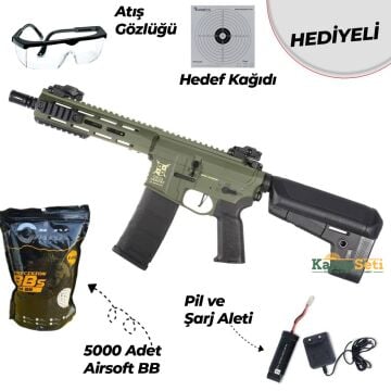 Delta Armory M4 AR15 M-LOK 8'' Charlie Haki Airsoft Tüfek