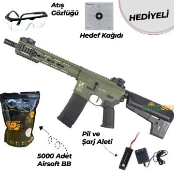 Delta Armory M4 AR15 M-LOK 10'' Charlie Haki Airsoft Tüfek