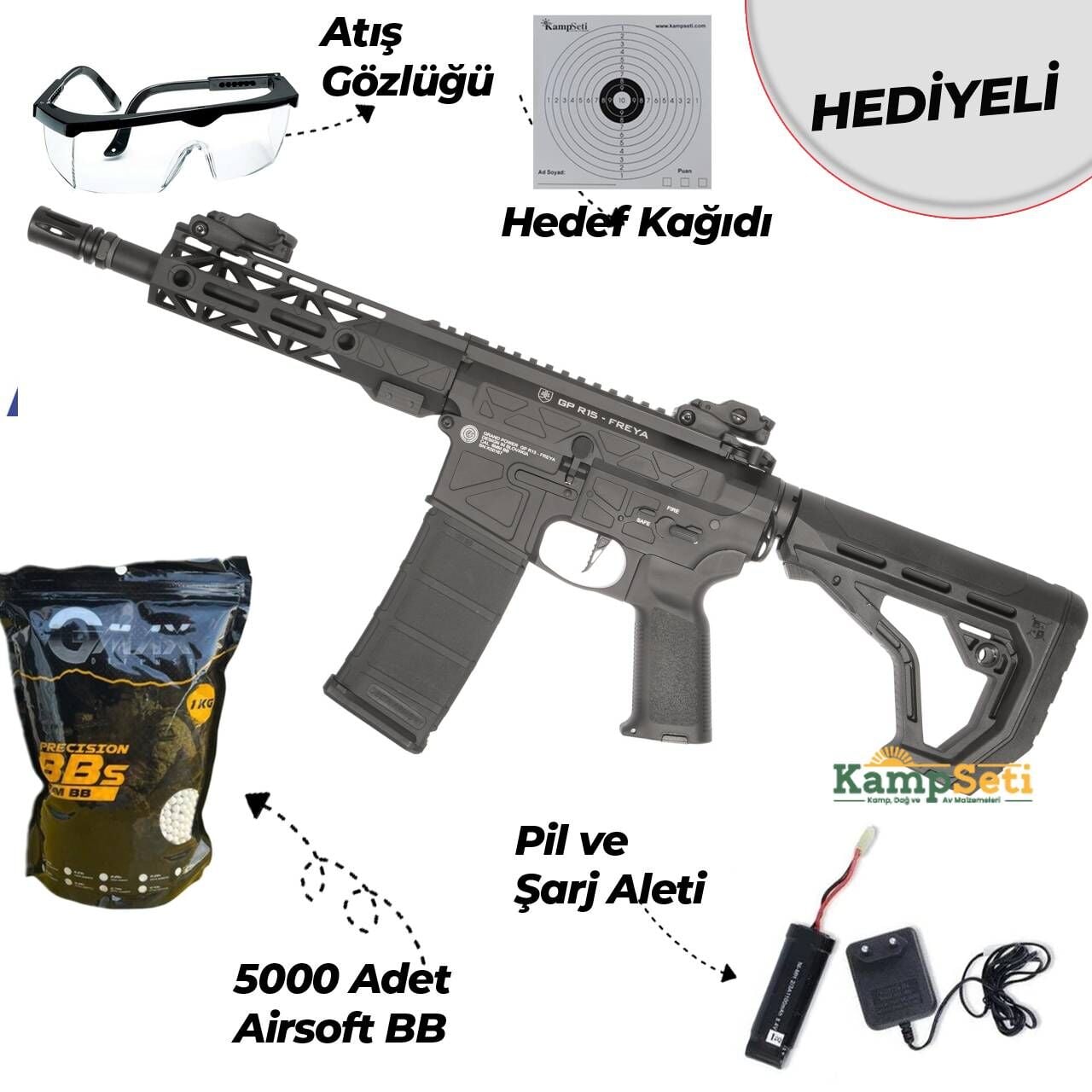 Delta Armory FREYA R15 M-LOK 7'' Siyah Airsoft Tüfek