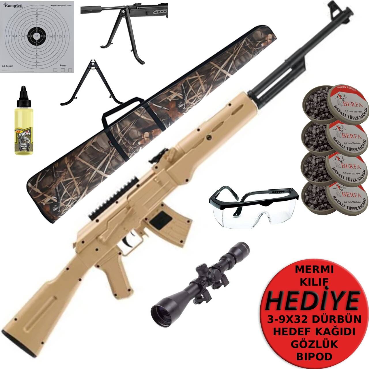 EKOL AK 550 5.5 mm Havalı Tüfek Çöl Sarısı