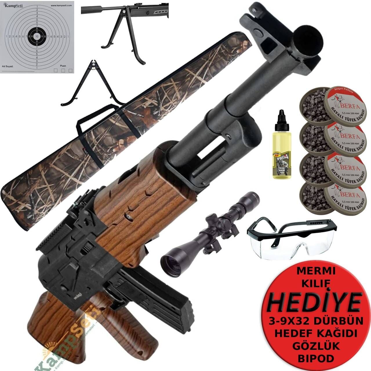 EKOL AK 550 Havalı Tüfek Siyah-Kahve 5.5 mm