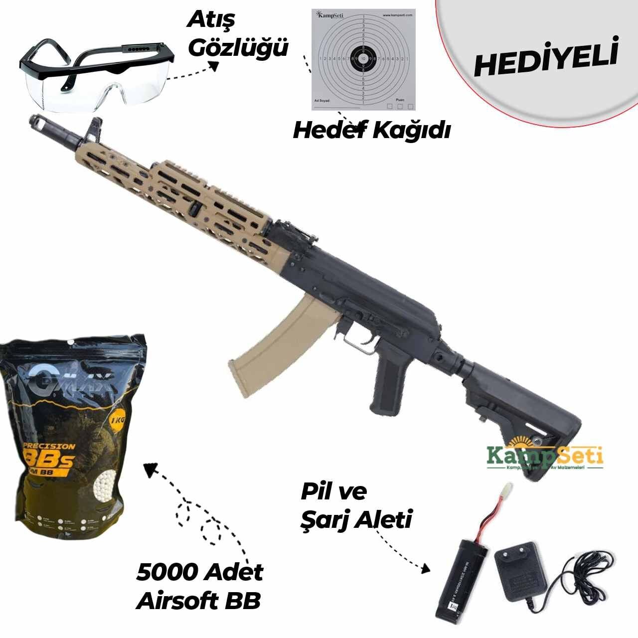 Specna Arms SA-PJ14 KPYK PRIME™ Aster II ETU BLDC™ AK47 Airsoft Tüfek Half-Tan