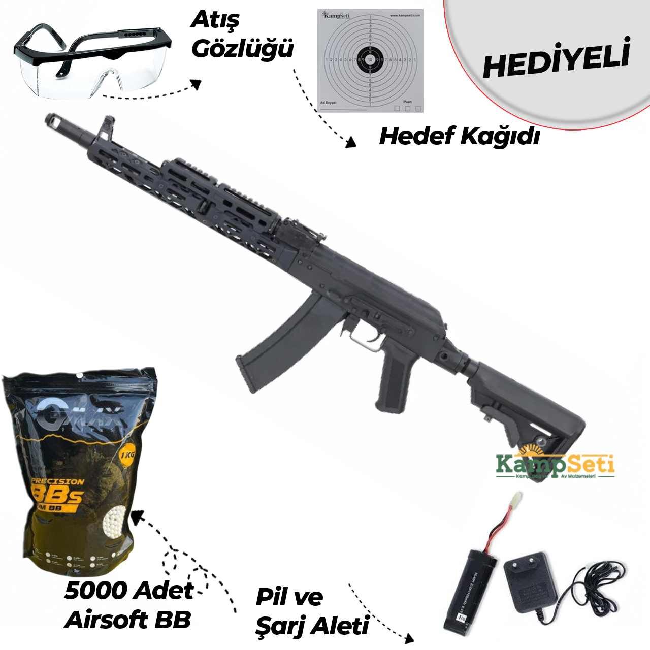 Specna Arms SA-PJ14 KPYK PRIME™ Aster II ETU BLDC™ AK47 Airsoft Tüfek Siyah