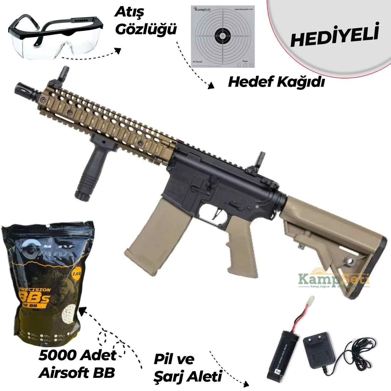 Specna Arms Daniel Defense® MK18 SA-E19 EDGE™ HAL 2™ ETU Gen.2 Yarım Tan Airsoft Tüfek