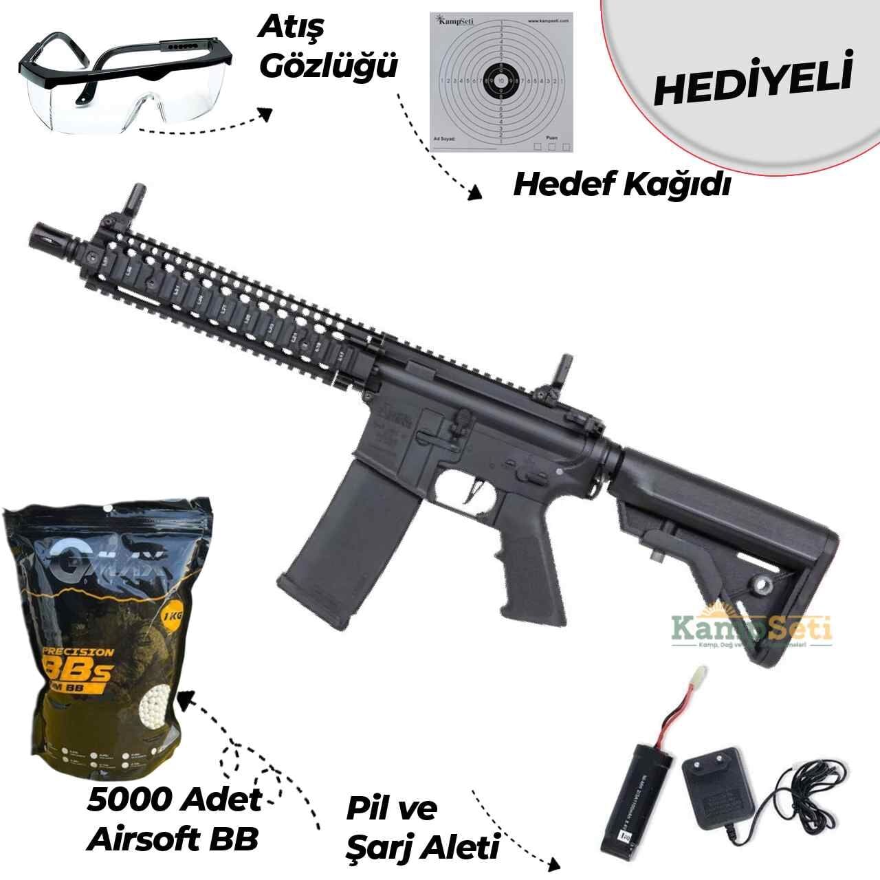 Specna Arms Daniel Defense MK18 SA-E19 EDGE HAL 2 ETU Gen.2 Siyah AEG Airsoft Tüfek