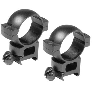 BARSKA 30MM HIGH WEAVER STYLE RING BLACK