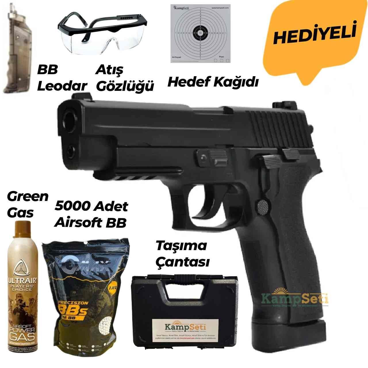 KJW P226 E2 Greengas Blowback Airsoft Tabanca