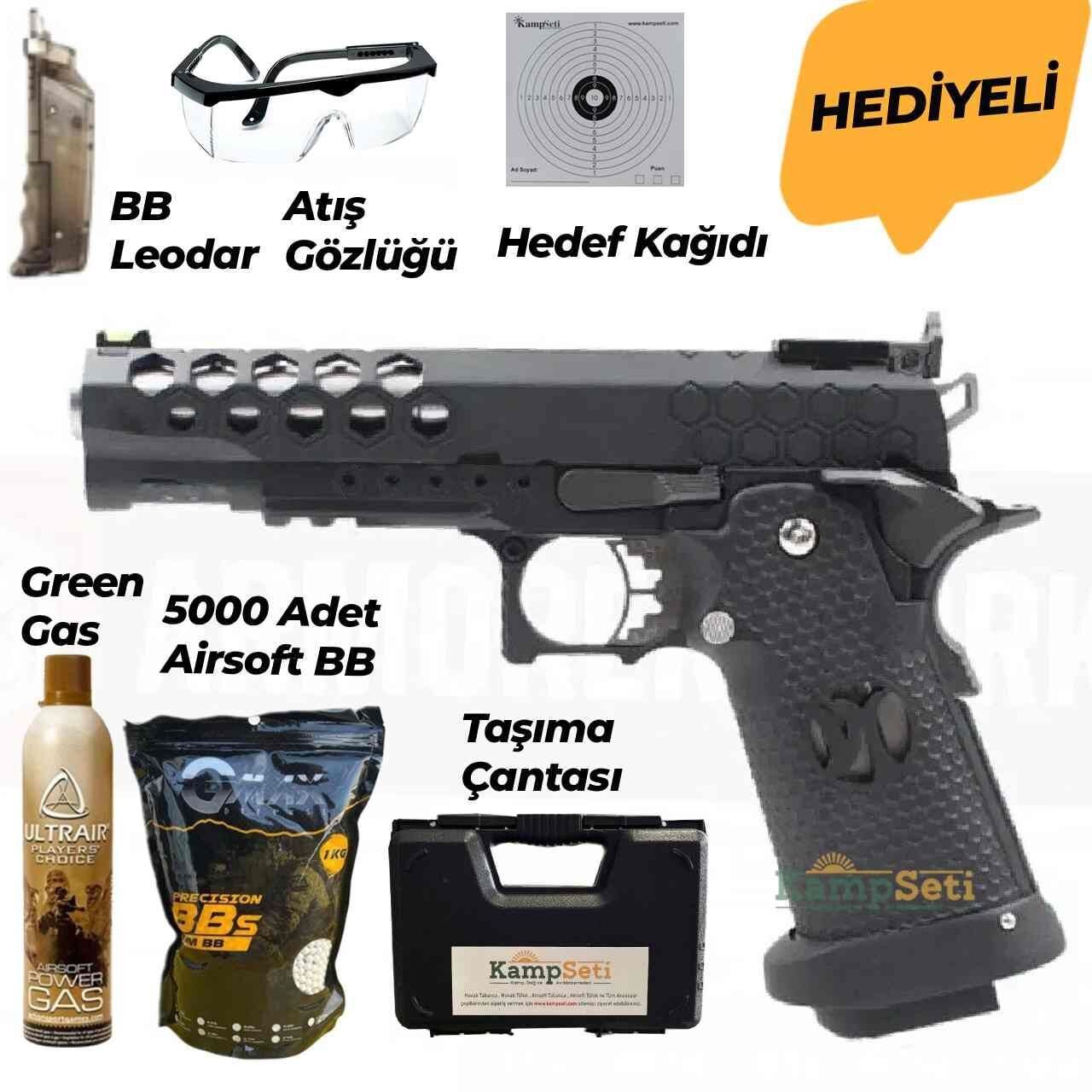 AW HX25 Competition Ready Blowback Full Metal  Airsoft Tabanca Siyah