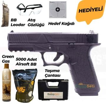 AW VX8300 Glock 18 Agency Full Otomatik Siyah Blowback Airsoft Tabanca