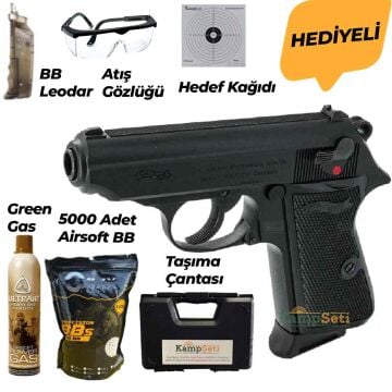 VFC Walther PPK/S Greengas Blowback Metal Airsoft Tabanca Siyah