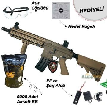 BOLT HK416 DEVGRU BRSS Blowbackli Airsoft Tüfek Tan