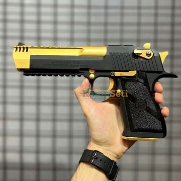 Cybergun Desert Eagle Raylı L6 Gold Siyah GBB Airsoft Tabanca