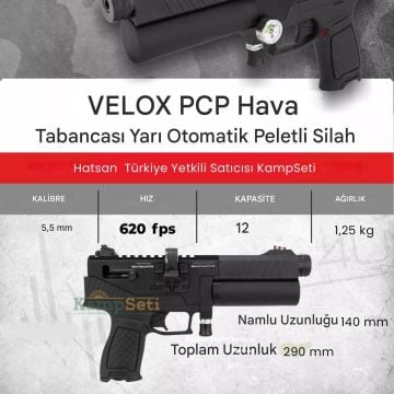 Hatsan Velox Siyah PCP Havalı Tabanca