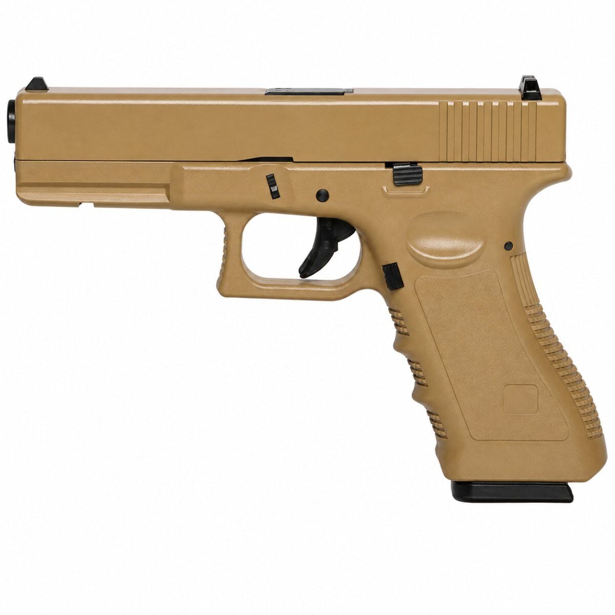 Vigor Glock 17 Metal Sürgülü GreenGas Blowback Airsoft Tabanca Tan