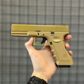 Vigor Glock 17 Metal Sürgülü GreenGas Blowback Airsoft Tabanca Tan