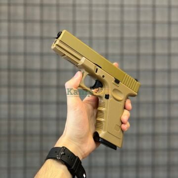Vigor Glock 17 Metal Sürgülü GreenGas Blowback Airsoft Tabanca Tan