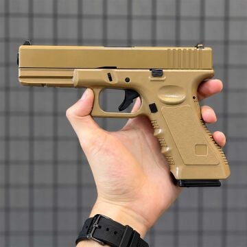 Vigor Glock 17 Metal Sürgülü GreenGas Blowback Airsoft Tabanca Tan